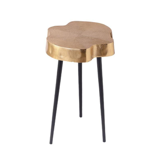 Table d'appoint moderne en aluminium Kora Table basse en aluminium moulé or argent avec pieds démontés - Product Image 2