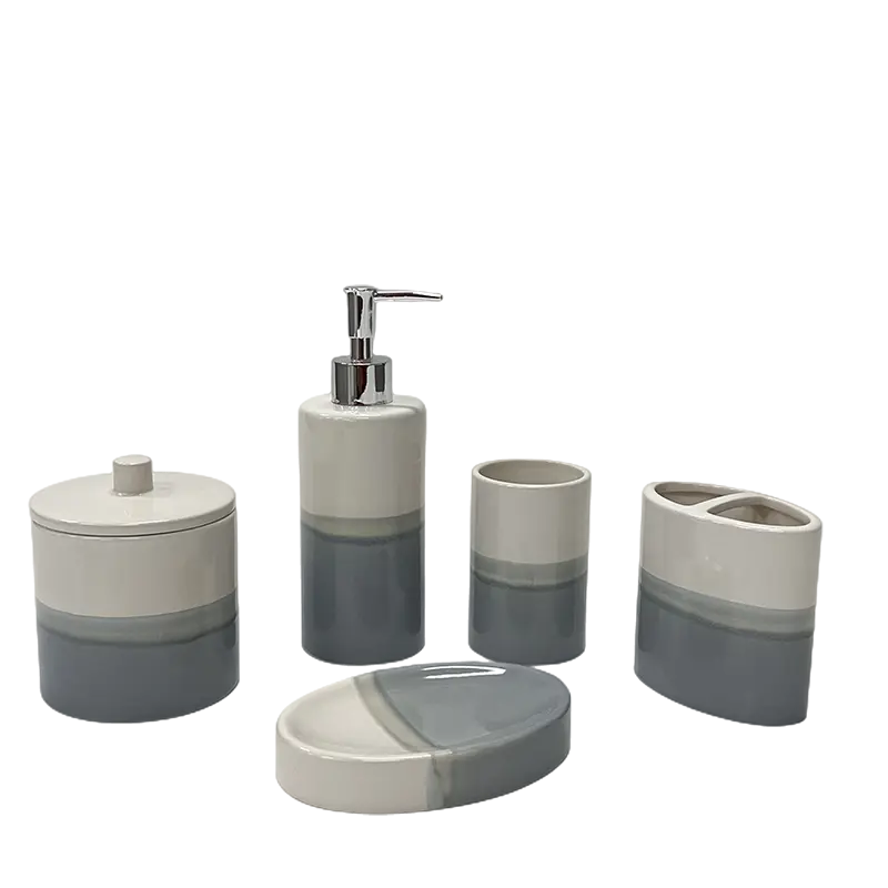 Ceramic Bathroom Accessories 5pcs hotel bathroom sets toilet decoration bathroom accessories set