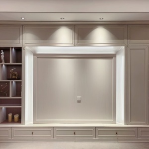 Meuble <span class=keywords><strong>TV</strong></span> moderne de luxe léger, unité murale intégrée sur mesure pour salon - Product Image 3