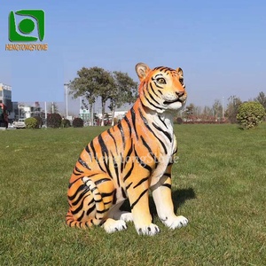 Estatua Popular de tigre de fibra de vidrio, estatua de <span class=keywords><strong>Animal</strong></span> de resina de tamaño real - Product Image 5