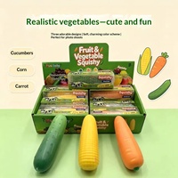 Jouet anti-stress créatif en caoutchouc souple à rebond lent, en forme de légumes croustillants, pour la relaxation et la décompression, emballage en boîte, pour l'exportation