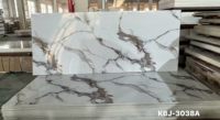 Panneau mural et plaque en PVC imitation marbre 4x8 pieds, finition brillante avec revêtement UV, prix de gros