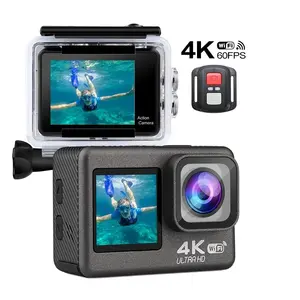 Meilleure vente 2023 mini caméra vidéo numérique 4K 3840x2160P écran tactile 40M étanche fonction EIS caméra de sport Go Pro