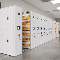Étagères de bibliothèque mobiles modulaires en métal, haute densité, compactes, roulantes, ignifuges, durables, système de stockage d'archives, classeur de bureau