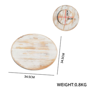منظم سوزان كسول من الخيزران الخشبي للمطبخ طاولة دوارة أو مخزن 18 "عتيق دوار من الخشب الصلب للمطبخ - Product Image 5