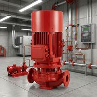 Pompe à incendie électrique certifiée UL, centrifuge verticale pour système d'extinction par aspersion