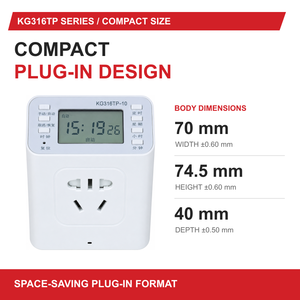 <span class=keywords><strong>Prise</strong></span> programmable <span class=keywords><strong>numérique</strong></span> KG316TP 220V 10A 16A avec contrôle automatique de l'alimentation et sortie USB optionnelle 18W - Product Image 4