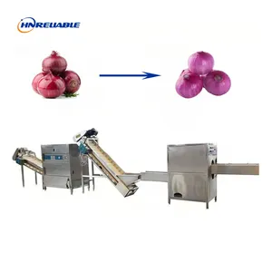 Best Price Automatic Onion Peeler And Cutter Machine Processing Line For Root Cutting And Peeling