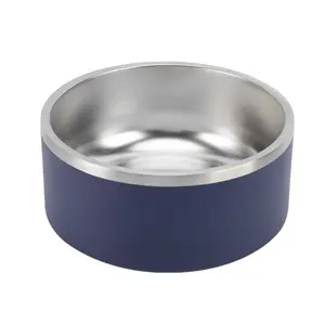 Customized Logo and Color metal dog water bowls 304 Stainless Steel Food dog bowls for medium sized large dogs