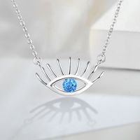 Grand collier pendentif yeux maléfiques en argent Sterling 925, accessoires de mode pour femmes, bijoux fins plaqués argent, nouvelle collection