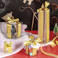 Boîte cadeau en plastique transparent PET recyclé écologique personnalisée en usine pour les cadeaux de mariage et l'emballage artisanal