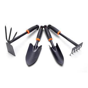 Ensemble d'outils <span class=keywords><strong>de</strong></span> <span class=keywords><strong>jardin</strong></span> en quatre pièces <span class=keywords><strong>de</strong></span> haute qualité pelle à fleurs manche en vinyle râteau à cinq dents grande pelle et petite pelle houe à double usage - Product Image 3