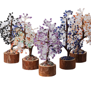Arbre de la prospérité en cristal naturel avec pierres colorées et base, ornement Arbre de vie, décoration de Noël pour la maison et la table, cadeau - Product Image 6