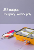Lámpara Solar de 80000lm, 5 Modos, Linterna Portátil para Tienda de Campaña con Carga USB, Bombilla LED para Exteriores, Luz de Emergencia para Mercado Nocturno y Camping