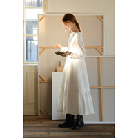 Robe longue élégante en coton antistatique, taille haute à lacets, style vintage, design français, pour club et quotidien, taille unique, personnalisable, échantillon