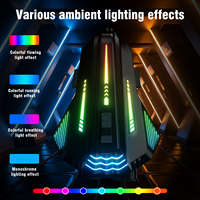 Yeni kask Bluetooth kulaklığı 6.0, çok kişilik interkom için uçak şeklinde RGB aydınlatma efektleriyle.