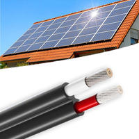 Cable Solar de Cobre Estañado con Aislamiento de PVC para Sistemas Fotovoltaicos de Corriente Continua, Doble, 2*2.5MM2, 2*4MM2, 2*10MM2