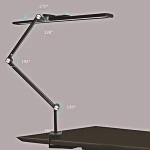 Flexível Dobrável Mesa Clip-on Led Table Lamp Trabalho Leitura Regulável Temperatura de Cor Tela Ajustável Bar Luz Lâmpada