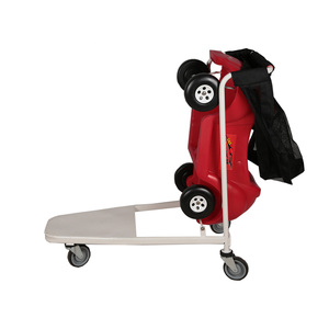Fun Cartoon Kids <b>Shopping</b> <b>Trolley</b> Supermarket <b>Toy</b> Car Cart with Safety Belt and Large Rear Mesh Basket - Product Image 5