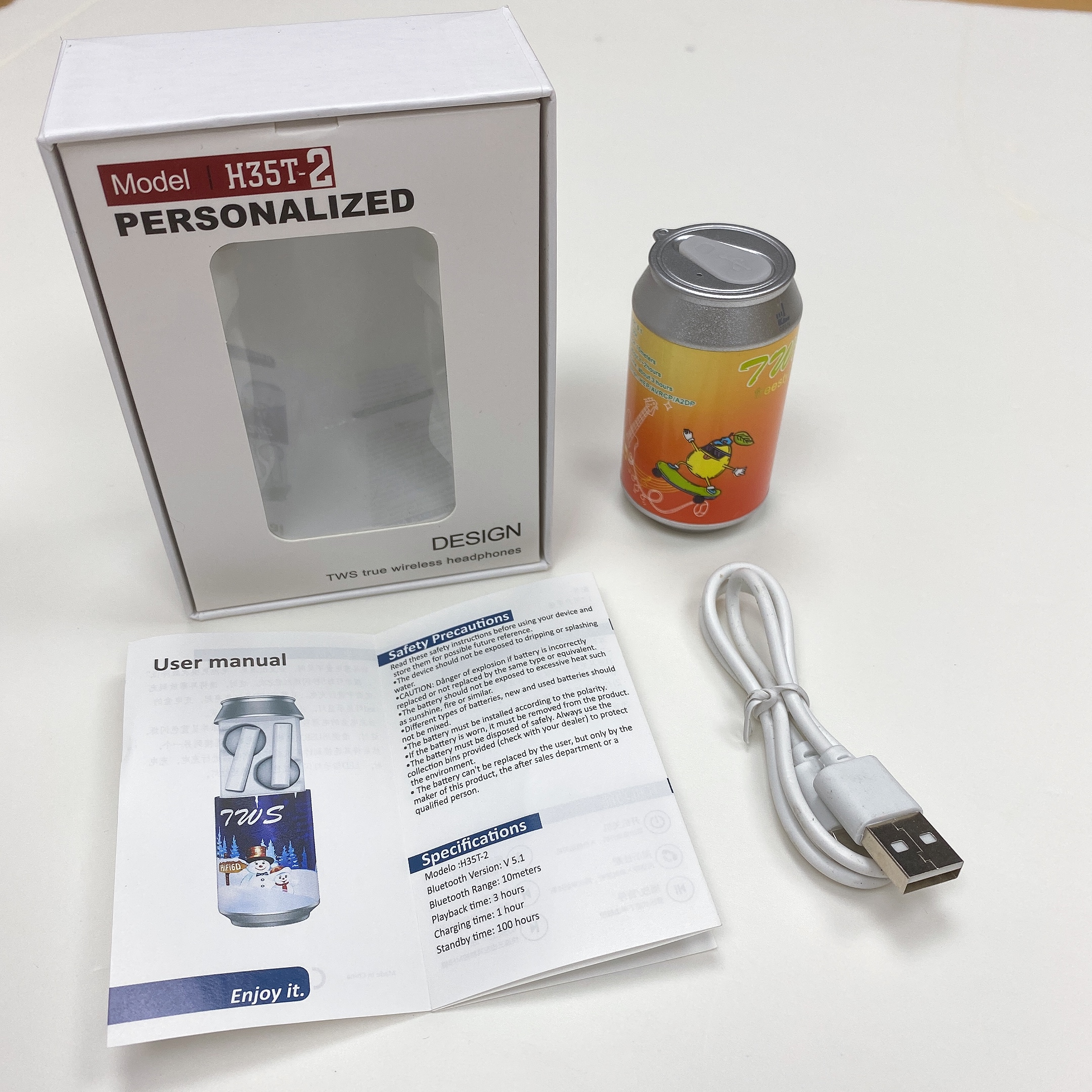 Wholesale cola cans Waterproof IPX3  tws Wireless earphone & headphone & accessories