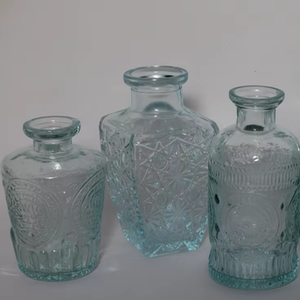 Vintage Style Decorative Glass Bottle <b>Clear</b> Glass Vase for Home Decor Floral Arrangement Elegant <b>Table</b> Centerpiece Wholesale - Product Image 1