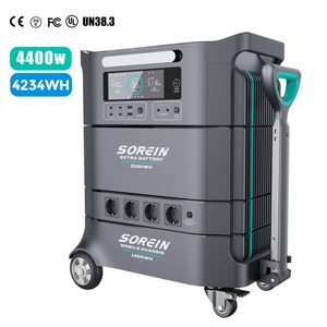 Estación de Energía Portátil Sorein de 4400W, 3000W con Ruedas, Sistema de Almacenamiento de Energía Doméstico Todo en Uno, Generador Solar de 110V 3K para Hotel - Product Image 2