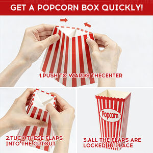 Vente en gros de gobelets à popcorn personnalisés avec logo, seau carré, boîte à popcorn facile à utiliser pour les fêtes et les soirées cinéma - Product Image 5