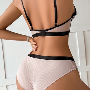 High Quality Lingerie Femme Romantic Mesh See-Through Fashionable Hanging Neck Lingeries <b>Sexy</b> Women <b>Set</b> - Product Image 3