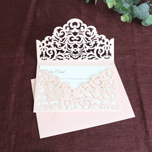 Cartes creuses découpées au laser rose Offre Spéciale Inserts imprimables Invitations <span class=keywords><strong>de</strong></span> <span class=keywords><strong>mariage</strong></span> <span class=keywords><strong>de</strong></span> fête d'anniversaire - Product Image 5