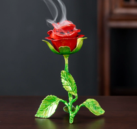 Harga pabrik pembakar dupa mawar paduan kerajinan bunga ruang belajar cendana tempat dupa Dekorasi Rumah hadiah Hari Valentine