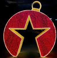 Arche d'entrée en forme de boule de 3 m de haut, éclairée par LED, étanche IP65, CRI Ra95, pour décorations de Noël intérieures/extérieures