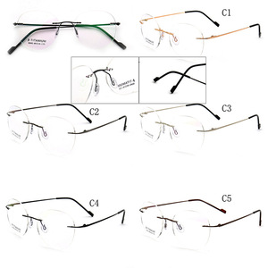 Rimless Executive Optical <strong>Glasses</strong> Beta Titanium Frame <strong>Titan</strong> Metal Eyeglasses Eye <strong>Glasses</strong> Frames for <strong>Men</strong> - Product Image 5