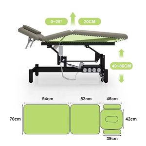 Mesa de Massagem Elétrica Moderna com 2 Motores em Couro PU Ajustável para Uso Comercial em Salões e Hotéis Multifuncional SPA - Product Image 6