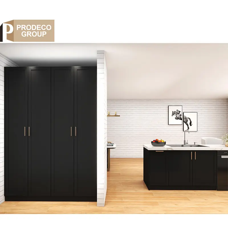 Cabinet personalizzato Prodeco armadio moderno modulare Mdf mobili da cucina per appartamento