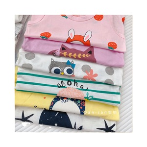 Nouvel ensemble gilet et short en coton tissé pour filles et garçons de 1 à 8 ans – Vêtements d'été sans manches pour enfants - Product Image 3