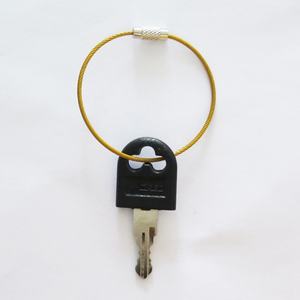 Gold Stainless Steel Wire Cable Loops Ring for Hanging Luggage <b>Tag</b> Key Ring ID <b>Tag</b> Keeper - Product Image 5