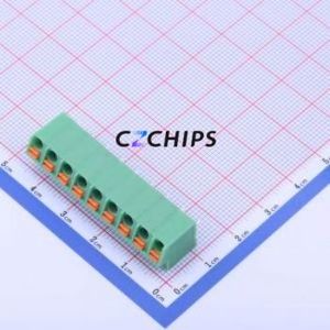 KF250NH-5.0-9P Spring Terminal Block Through hole Component (THT),P=5mm Connector 1x9P 5mm Green 9P - Product Image 1