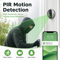 Sonnette de porte WiFi avec caméra 1080P HD, vision nocturne, enregistrement vidéo, stockage cloud, résistante à l'eau, alimentée par énergie solaire et batterie