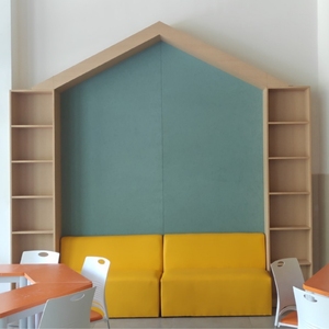 Chiquitos, muebles personalizados, estantería con sofá y taburete, nueva estantería para niños para jardín <span class=keywords><strong>de</strong></span> infantes, biblioteca, rincón <span class=keywords><strong>de</strong></span> <span class=keywords><strong>lectura</strong></span> - Product Image 1