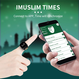 Nhẫn thông minh đếm niệm Zikr, hiển thị kỹ thuật số, theo dõi thời gian cầu nguyện, hướng Qibla, ứng dụng nhắc nhở, phiên bản mới 2025. - Product Image 3