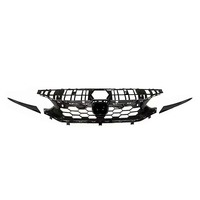 Kit de carrosserie de voiture Style sportif Matériau ABS Grille de pare-chocs avant pour Honda civic 2022 11th Hatchback Grille avant de haute qualité