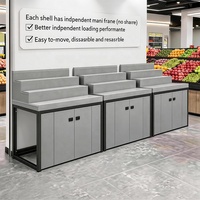 Dubbele modus trapvormig vlakke stapelbare fruitdisplayrek met onafhankelijke draagkracht voor complete winkelinrichting