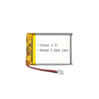 Baterai Lipo 703040 3.7V 800mAh LP703040 Baterai Lithium Polymer Isi Ulang