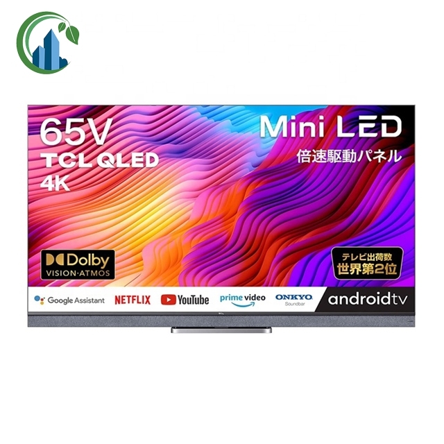 TCL 65 Inch 4K LCD TV QLED & Mini LED with Video Compatible Smart TV Android TV with Two-speed Drive Japanese or English