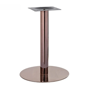 قاعدة طاولة قهوة معدنية ثقيلة مخصصة، مستديرة ذهبية بيضاء، قابلة للفك واللحام، ذات قاعدة مستقرة - Product Image 2