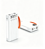 Batterie externe portable LGC A20000mAh PD 22.5W à charge rapide en ABS avec protection multi-couches, quatre câbles, entrée/sortie Type-C, suspendable