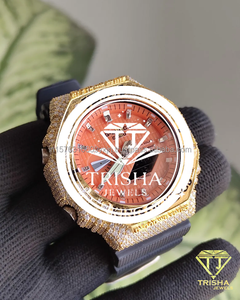 Reloj de Estilo Personalizado Más Vendido con Diamantes Moissanite VVS y Bisel de Plata de Ley con Incrustaciones, Disponible a Precio de Mayoreo - Product Image 2