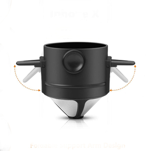 WELAND Filtro <span class=keywords><strong>de</strong></span> Café Plegable Portátil <span class=keywords><strong>de</strong></span> Acero Inoxidable, Soporte para Café y Té, Reutilizable, <span class=keywords><strong>Sin</strong></span> Papel, para Verter sobre el Café - Product Image 1