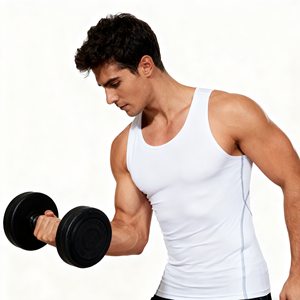 Chaleco deportivo ajustado transpirable para hombre, camiseta sin mangas ajustada deportiva para hombre de alta calidad para ejercicio, correr, trotar, entrenamiento - Product Image 3