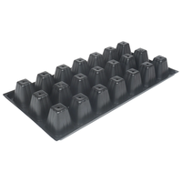 Plateaux de semis noirs à 21 cellules, 120g, pour la germination et la propagation des graines de légumes et de fleurs
